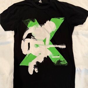 Ed Sheeran Graphic Tee. Black and Green Graphic Tee